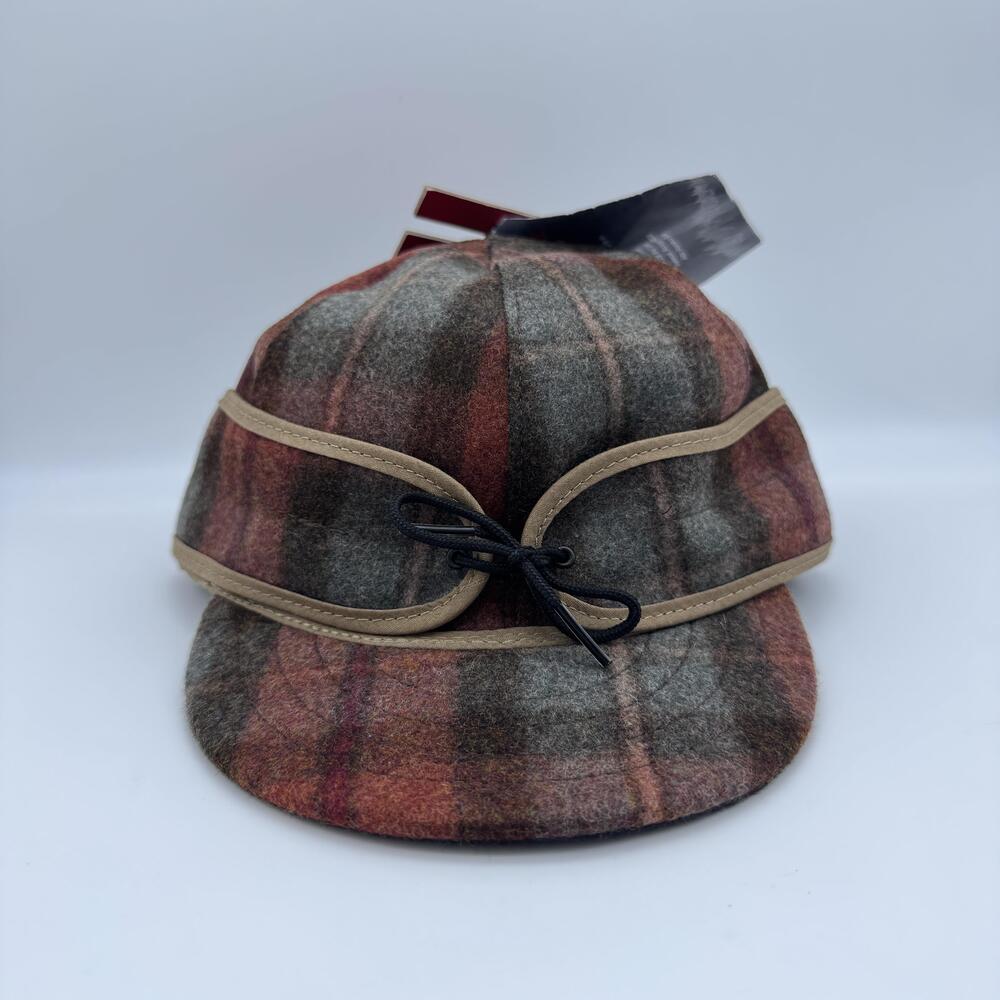Stormy Kromer Hat Archer Cap Wool Partridge Plaid Mens Size 7 USA Winter Fall
